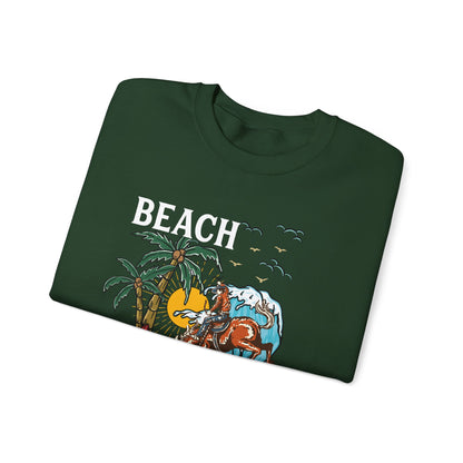 Beach Cowboy Sweatshirt – Tropical Palm Tree Western Rodeo Texas Pullover