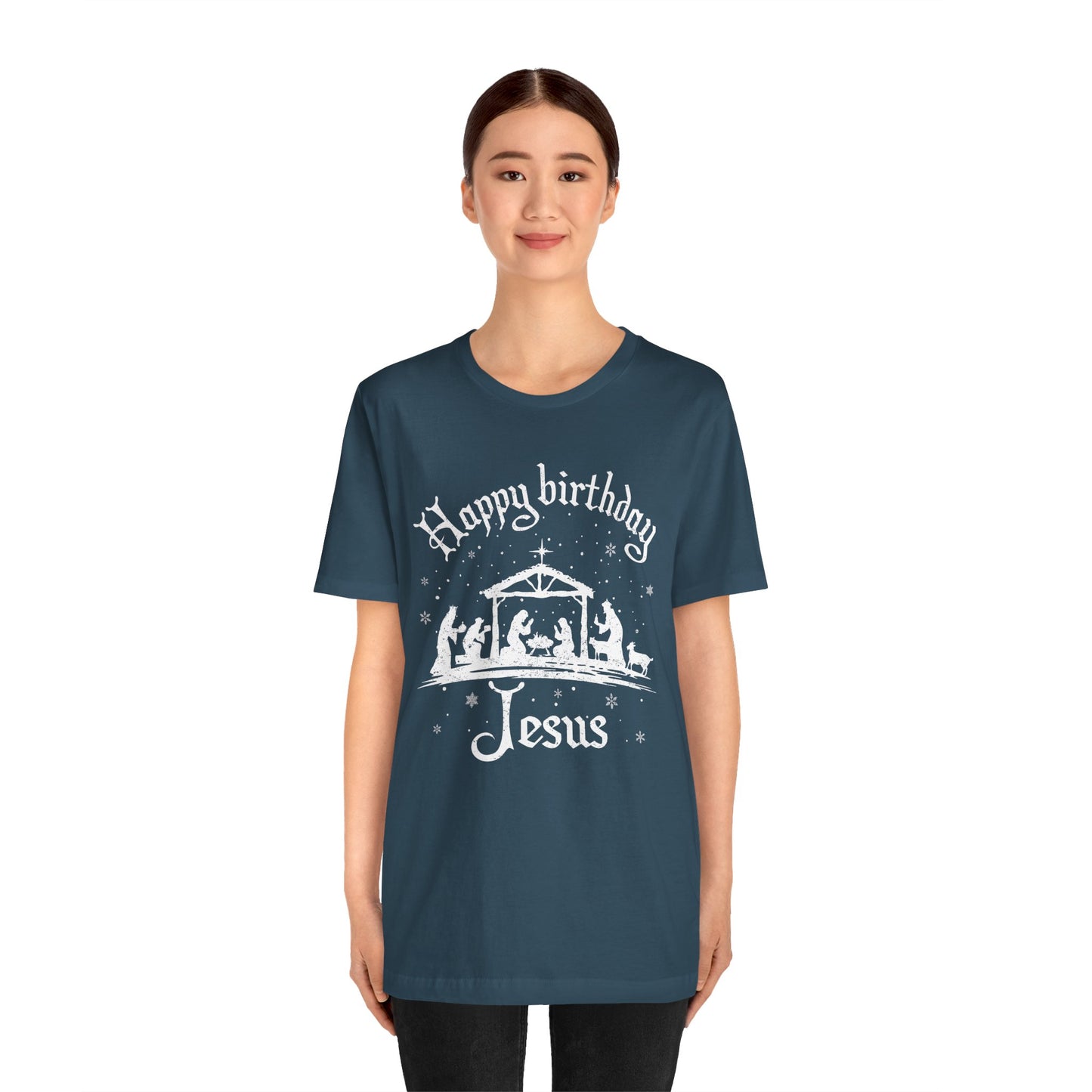 Happy Birthday Jesus Shirt – Christian Nativity Faith-Focused Christmas Tee