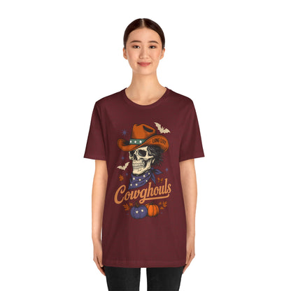 Cowghouls Shirt – Long Live Halloween Skeleton Cowboy Western Ghost Tee