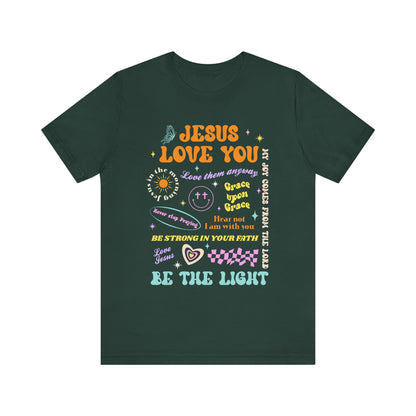 Jesus Loves You Shirt – Groovy Retro Christian Faith Encouragement Bible Tee