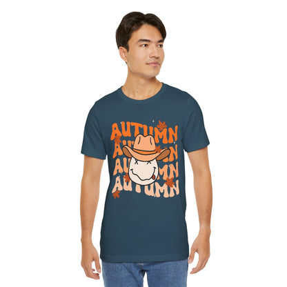 Retro Groovy Fall Shirt – Vintage 70s Smile Face Pumpkin Halloween Tee