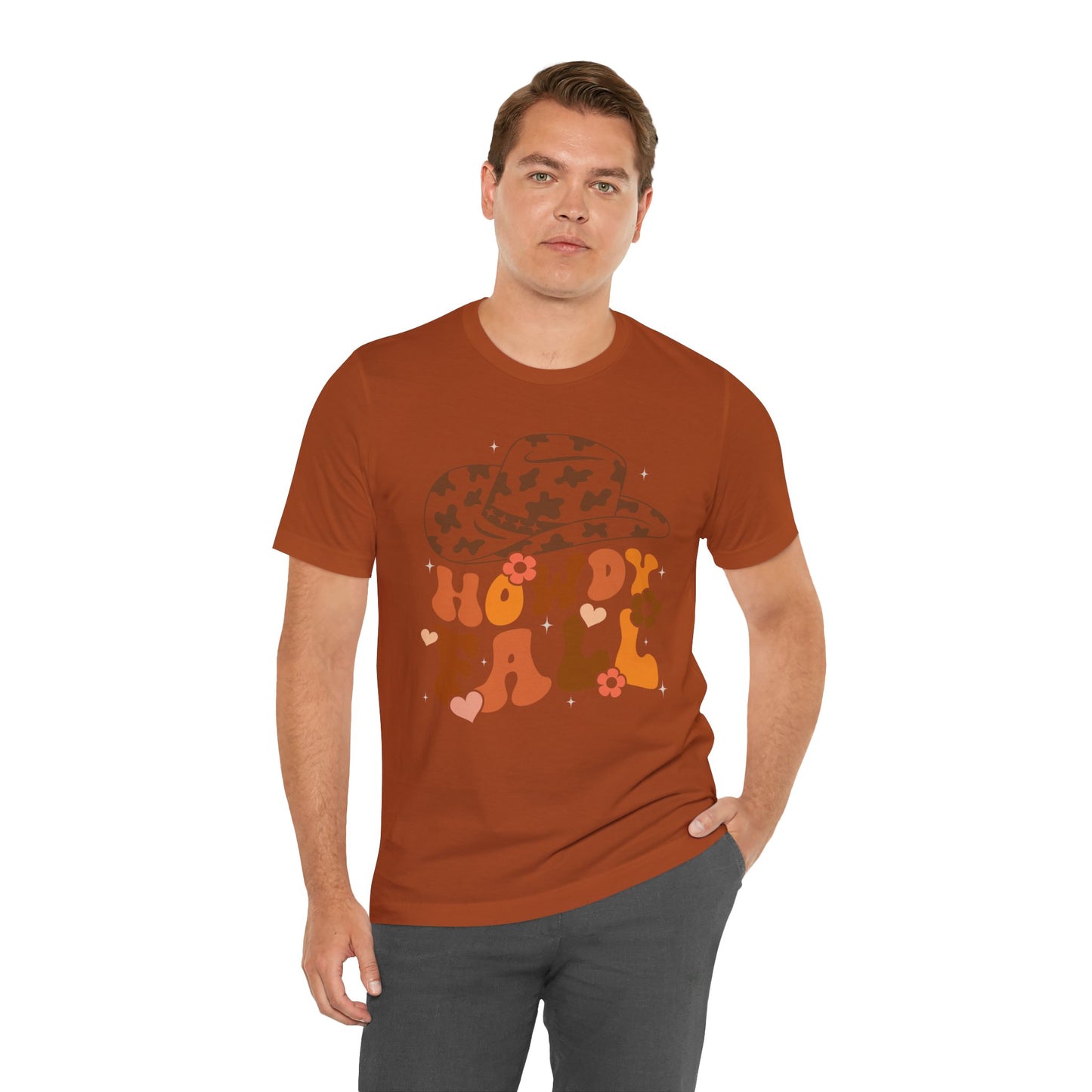 Retro Groovy Howdy Fall Shirt – Western Cowboy Pumpkin Thanksgiving Tee