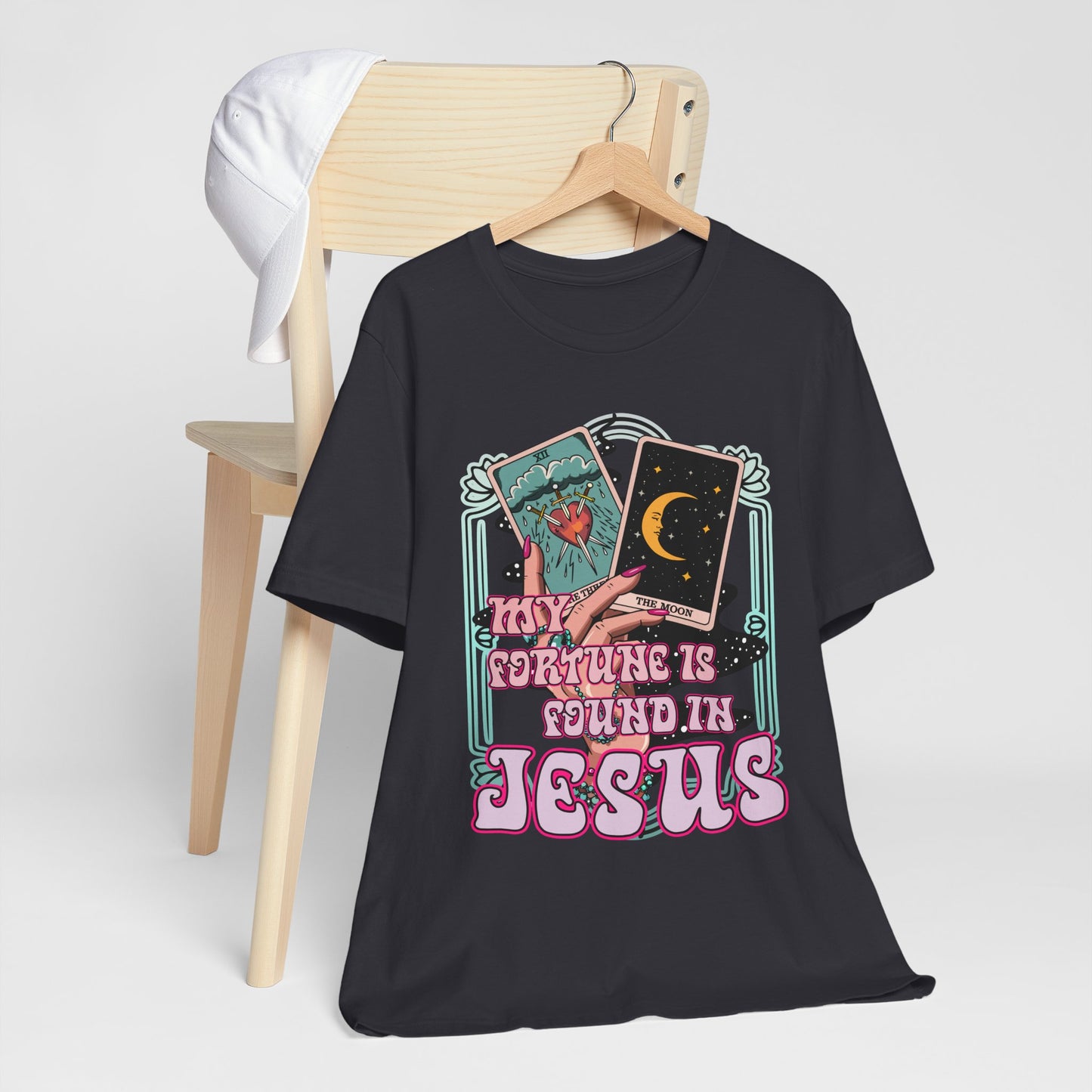 My Fortune Is Found in Jesus Shirt – Christian Tarot Card Faith Tee