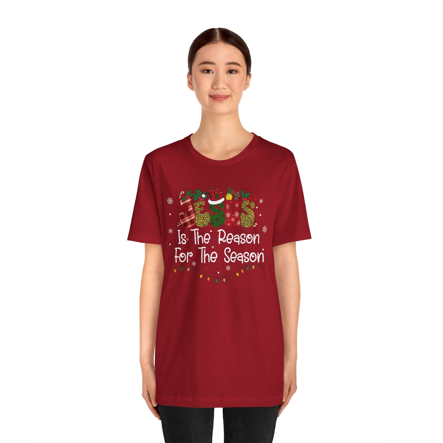 Leopard Red Plaid Christmas Jesus Shirt – Stylish Christian Faith Holiday Tee