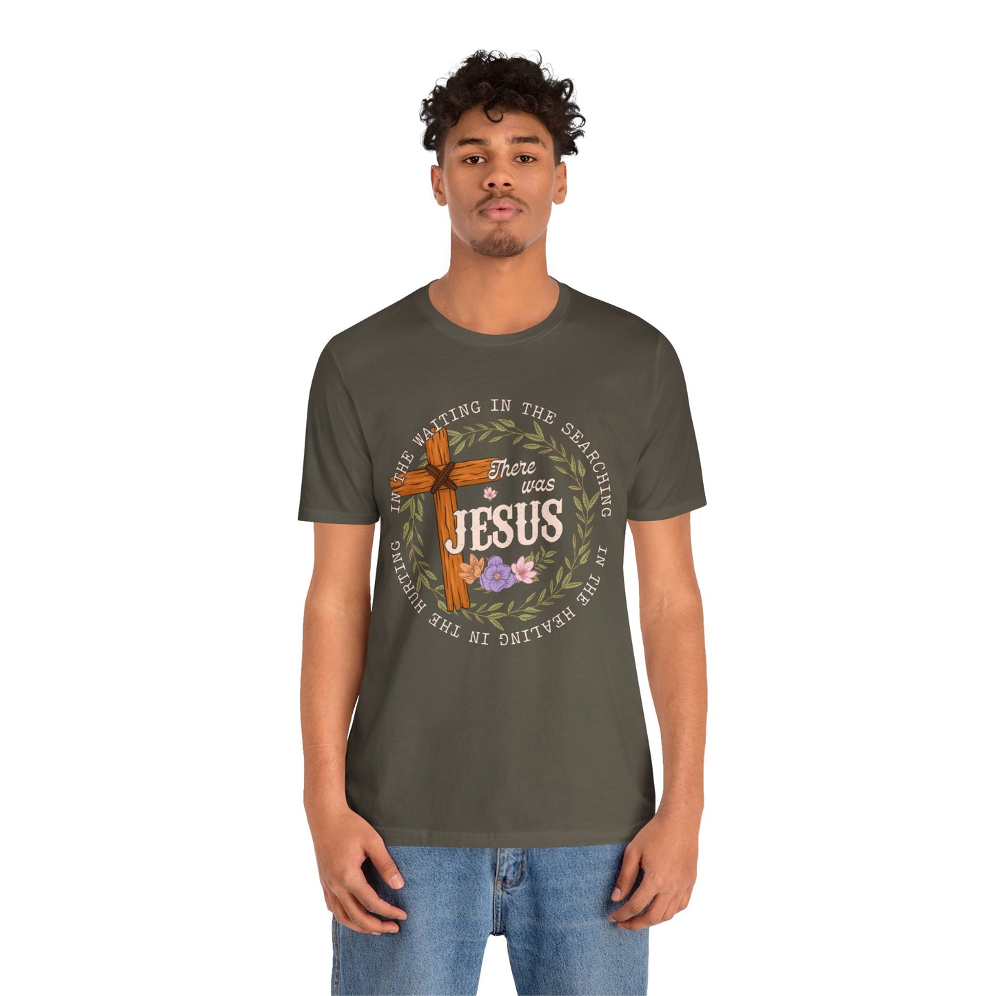 There Was Jesus Shirt – Retro Floral Cross Christian Worship Vintage Faith Tee