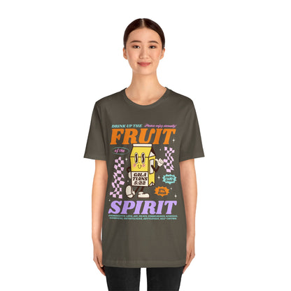 Christian Fruit Shirt – Drink Up Milk Bottle Faith Graphic Tee