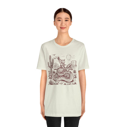 Cowboy Mouse Riding Rattlesnake Shirt – Funny Wild West Rodeo Tee