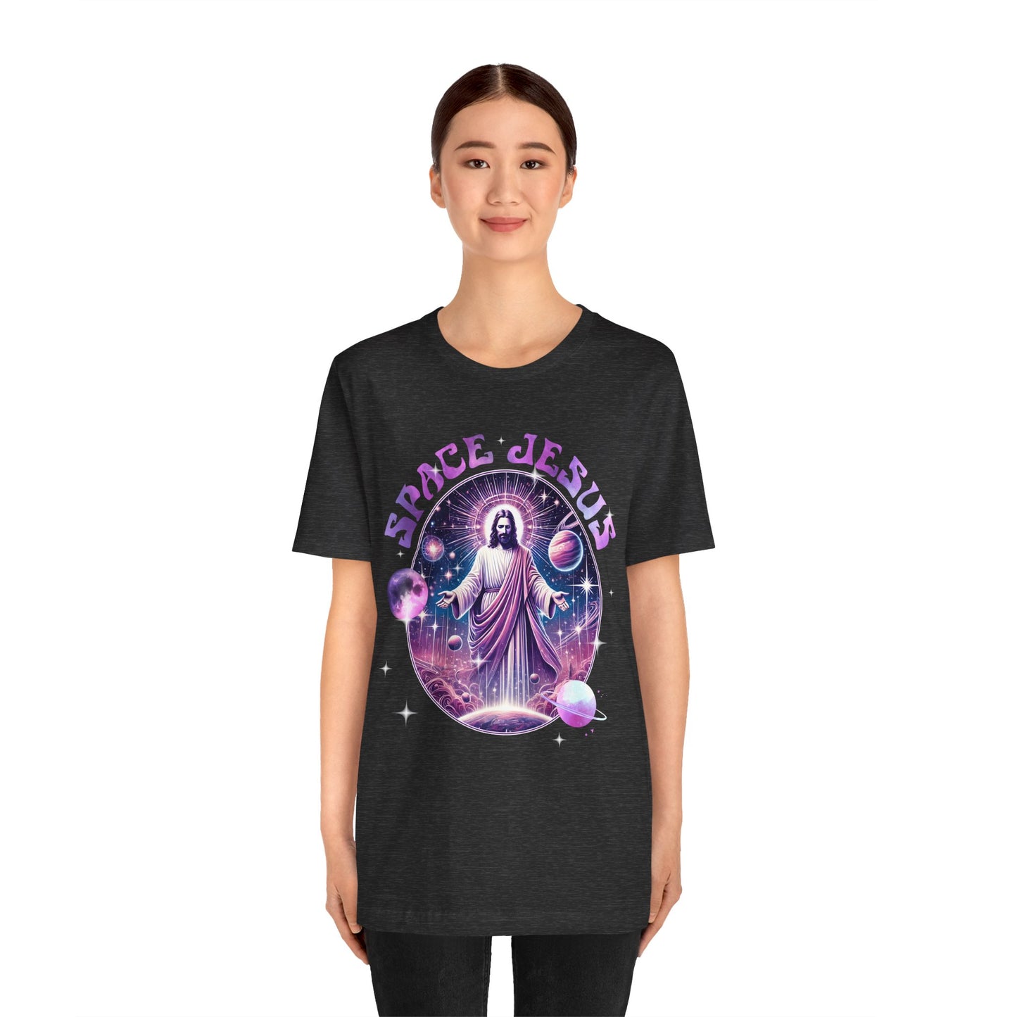 Space Jesus Galaxy Shirt – Cosmic Christian Planet Faith Graphic Unisex Tee