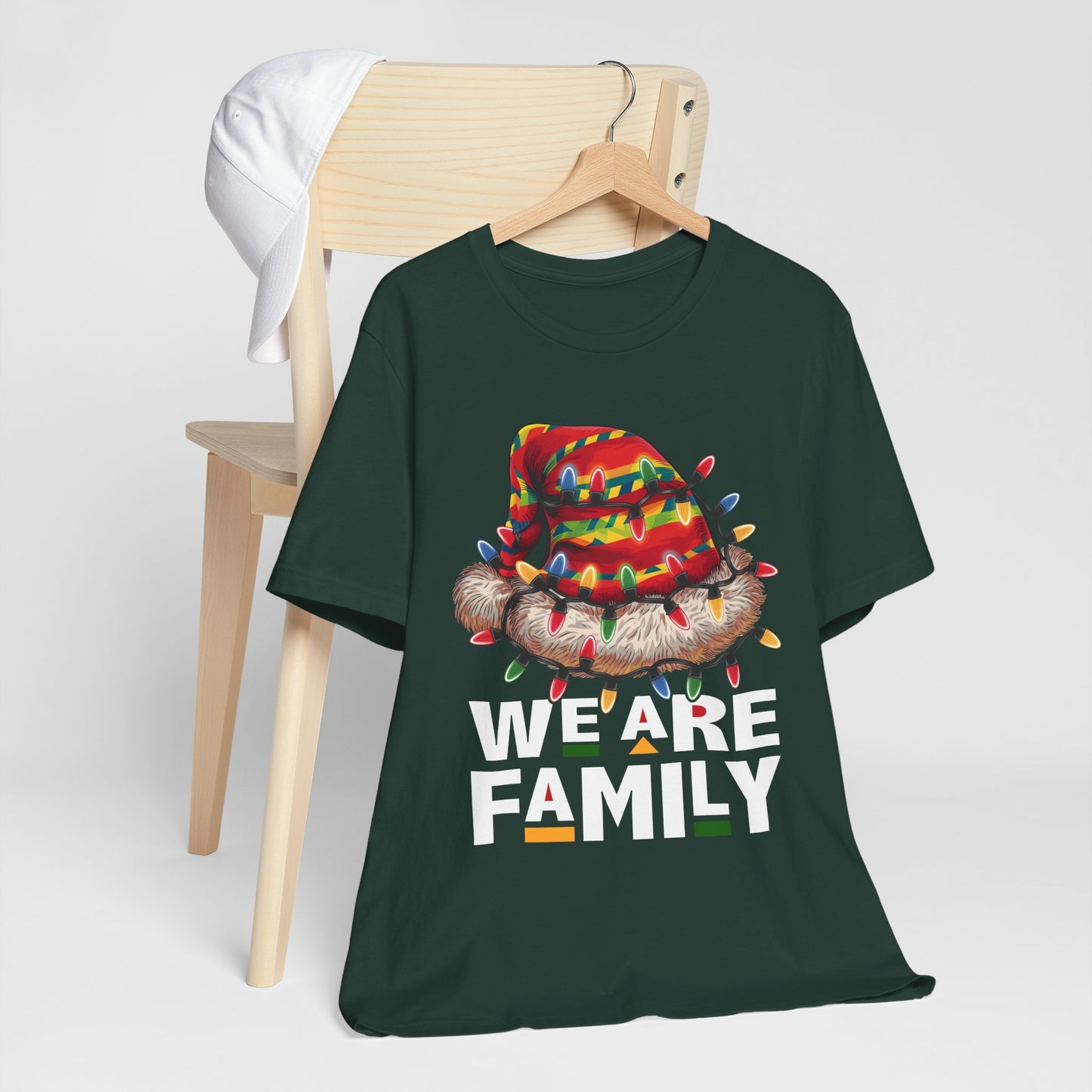 We Are Family Black Christmas Shirt – Afrocentric Matching Holiday Melanin Tee