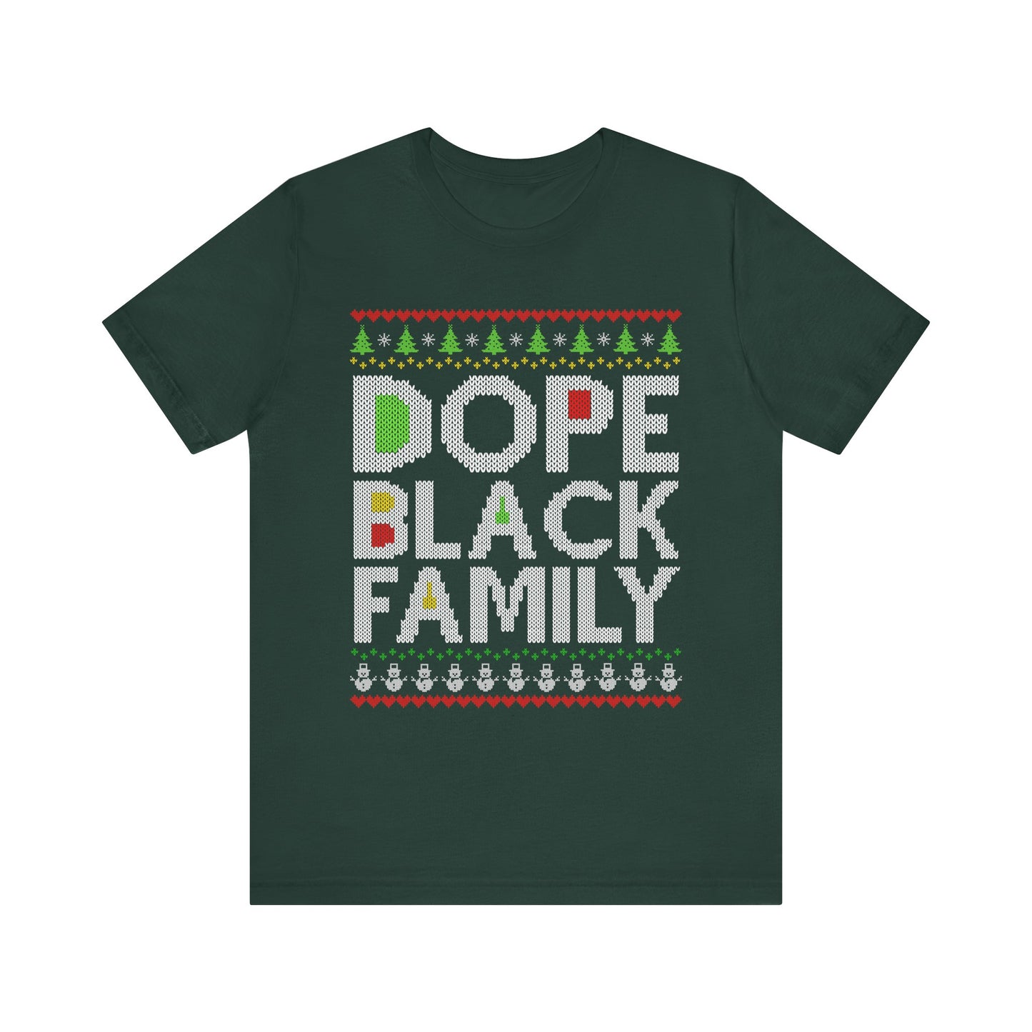Dope Black Family Ugly Christmas Sweater – Afrocentric Holiday Shirt, Funny Matching Christmas Tee for Proud Black Families