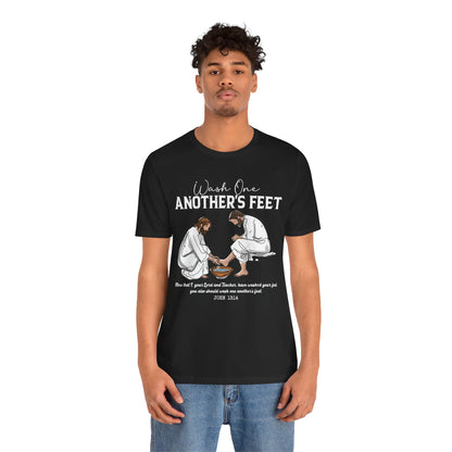 Wash One Another’s Feet Shirt – John 13:14 Christian Servant Heart Tee