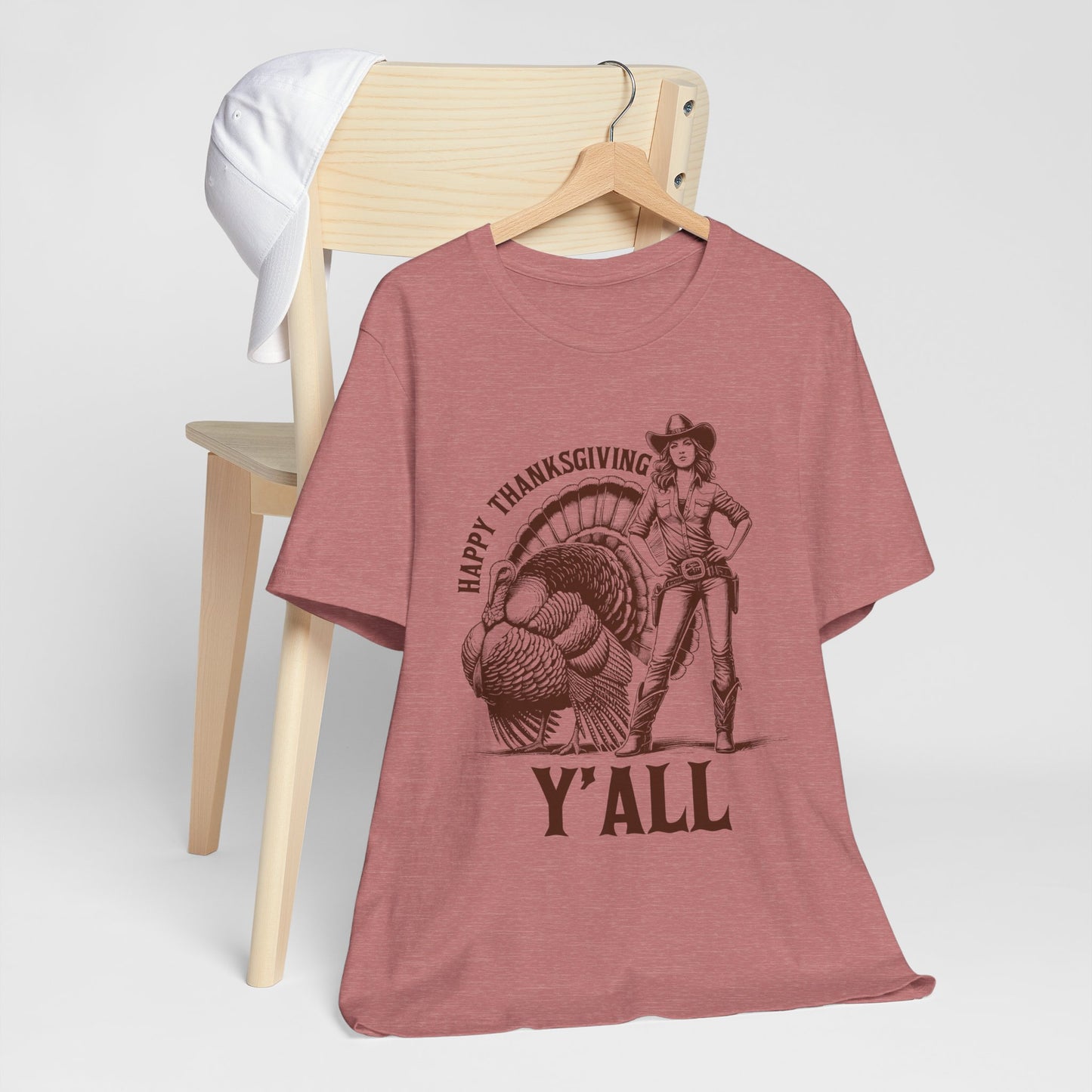 Happy Thanksgiving Y’all Shirt – Western Cowgirl Turkey Country Rodeo Tee