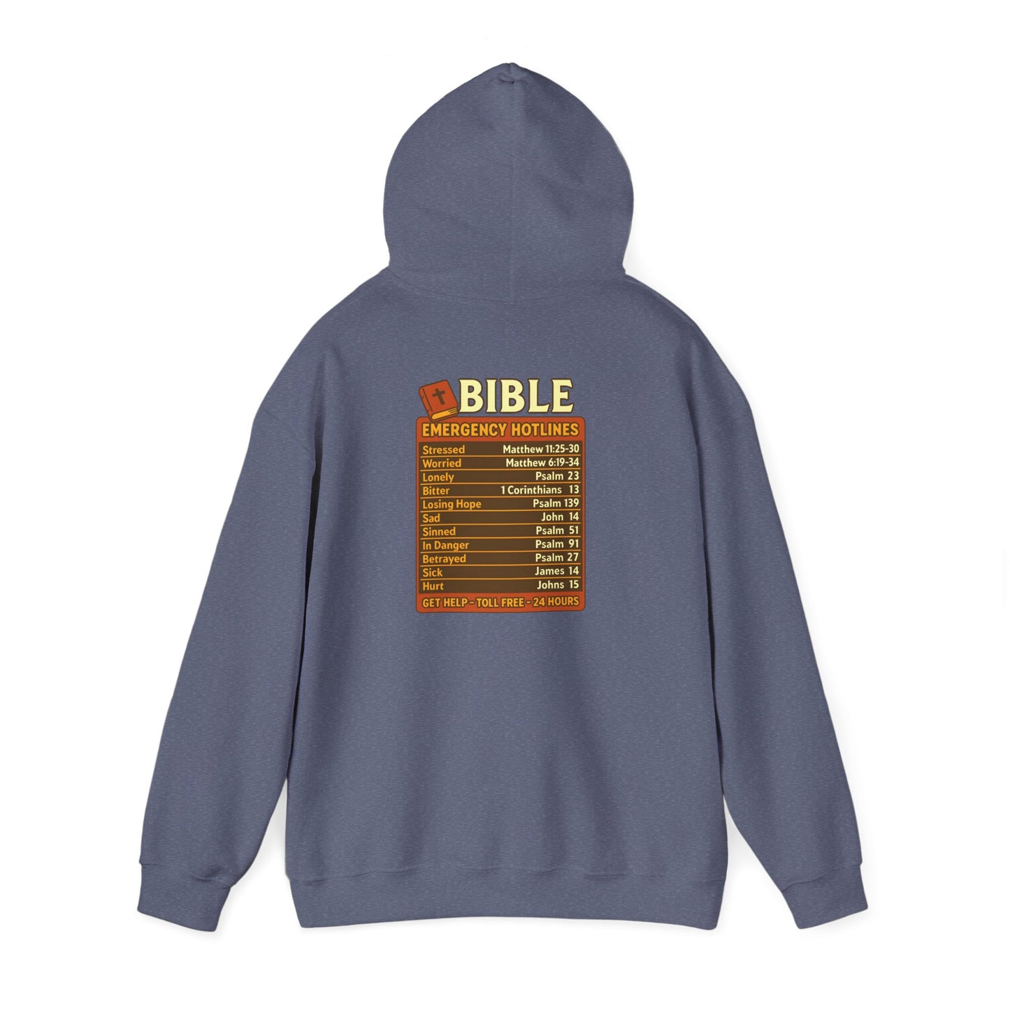 Bible Emergency Hotline Hoodie – Inspirational Christian God Faith Pullover