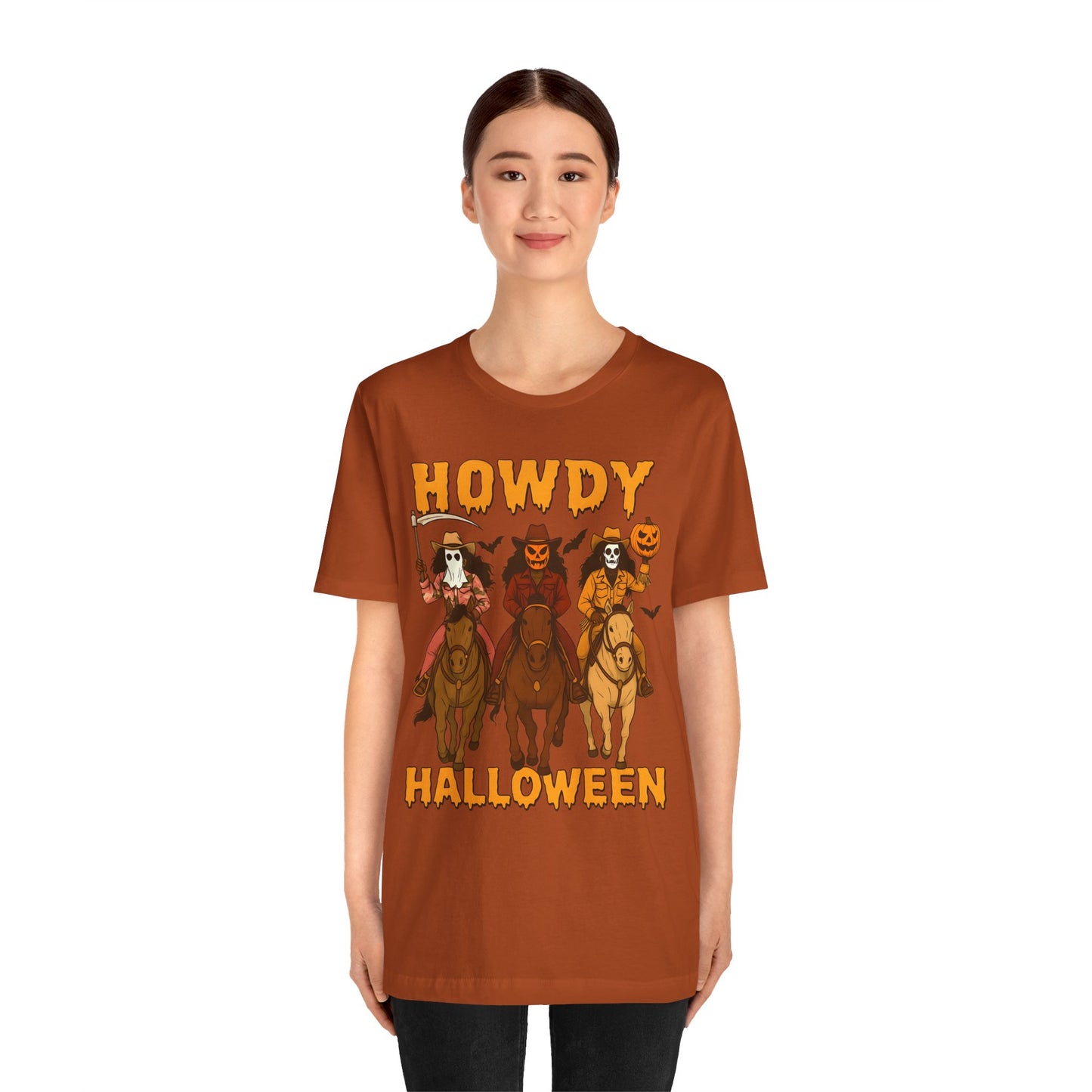 Howdy Halloween Shirt – Spooky Western Skeleton Cowboy Riders Tee, Funny Rodeo Fall Outfit