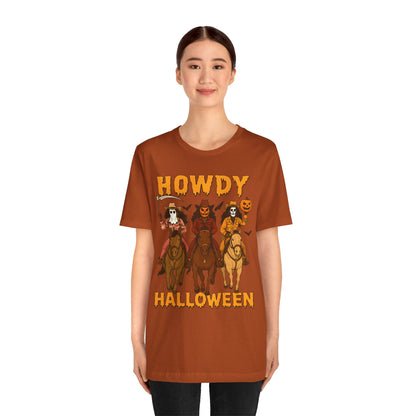 Howdy Halloween Shirt – Spooky Western Skeleton Cowboy Riders Tee, Funny Rodeo Fall Outfit