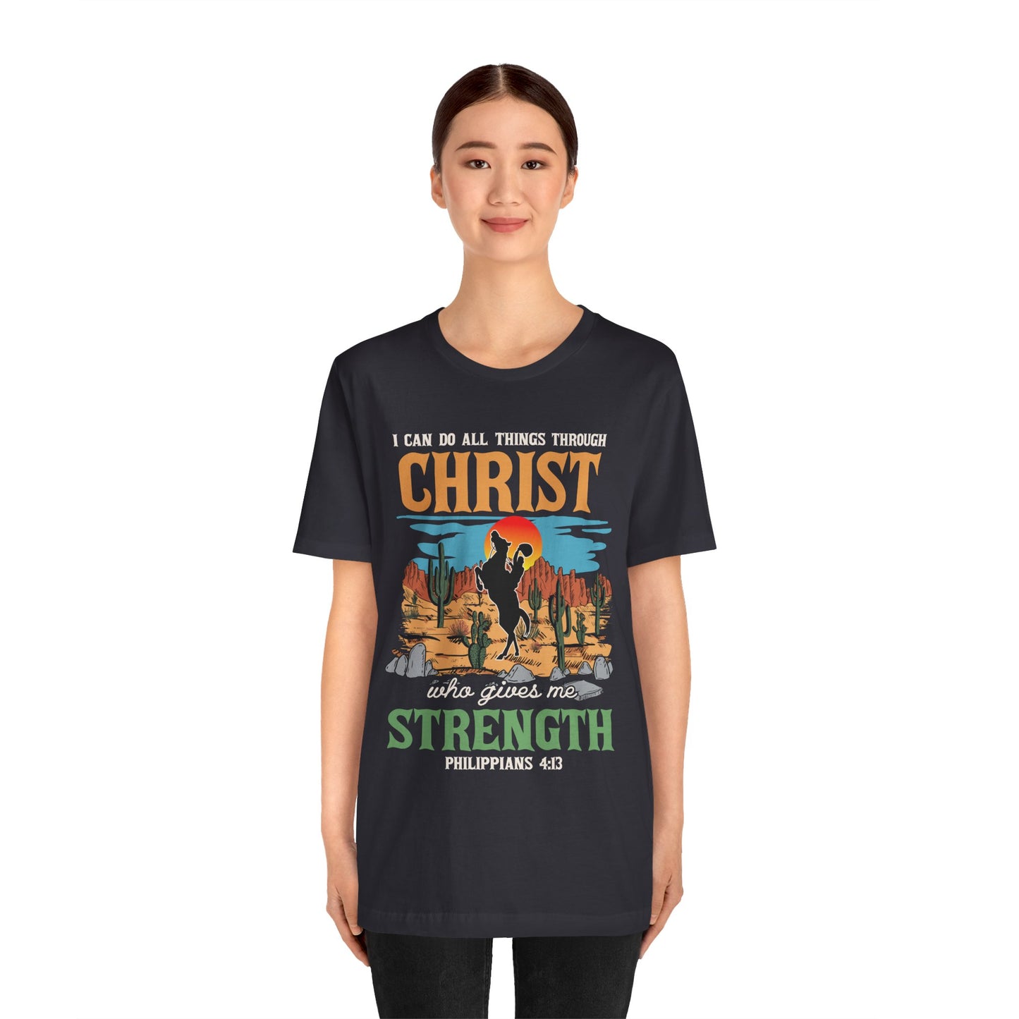 I Can Do All Things Through Christ Shirt – Western Rodeo Christian Tee