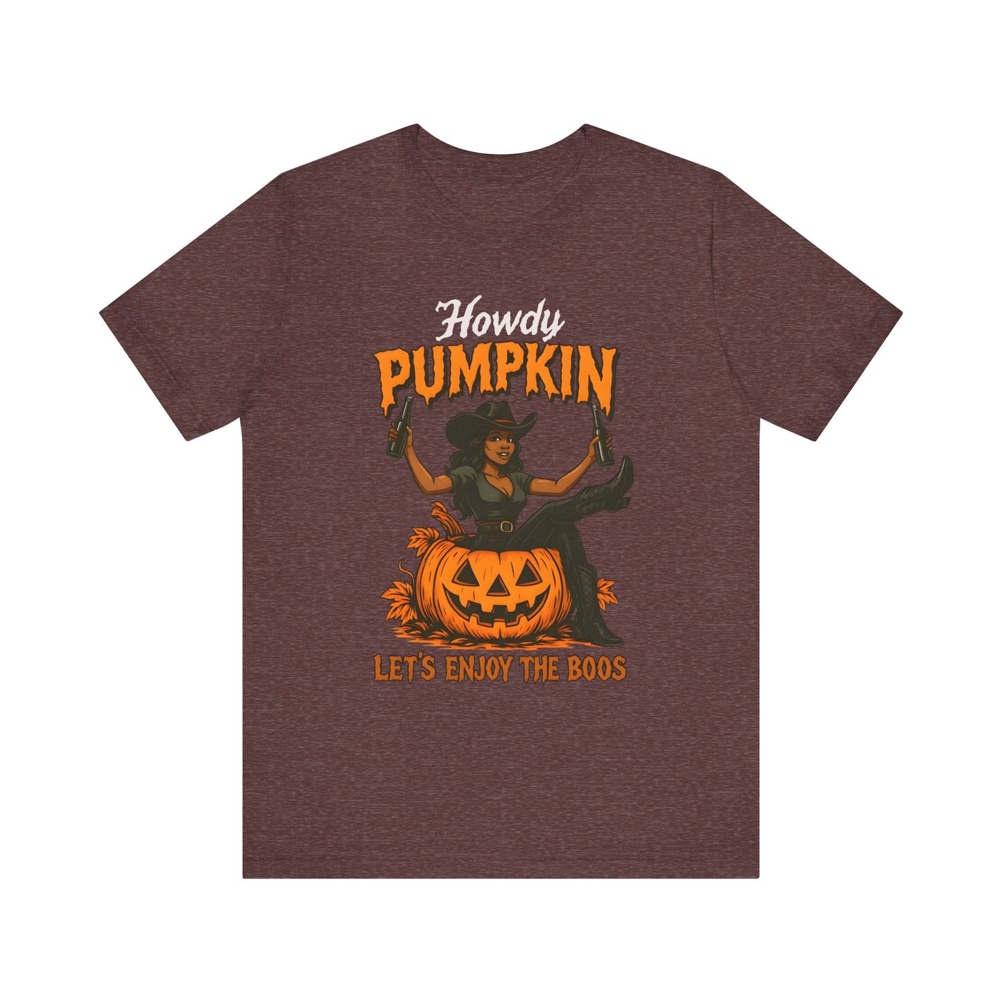 Howdy Pumpkin Shirt – Funny Black Cowgirl Western Halloween Tee