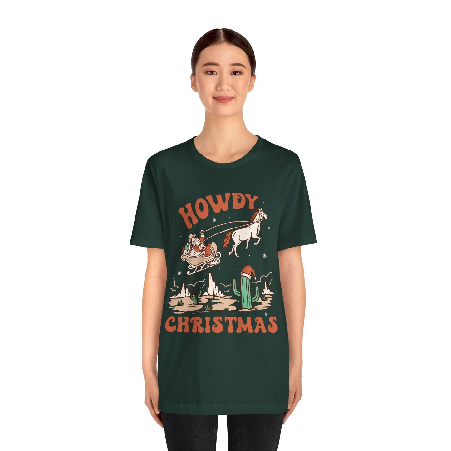 Howdy Christmas Shirt – Vintage Cowboy Santa on Horse Retro Western Holiday Tee