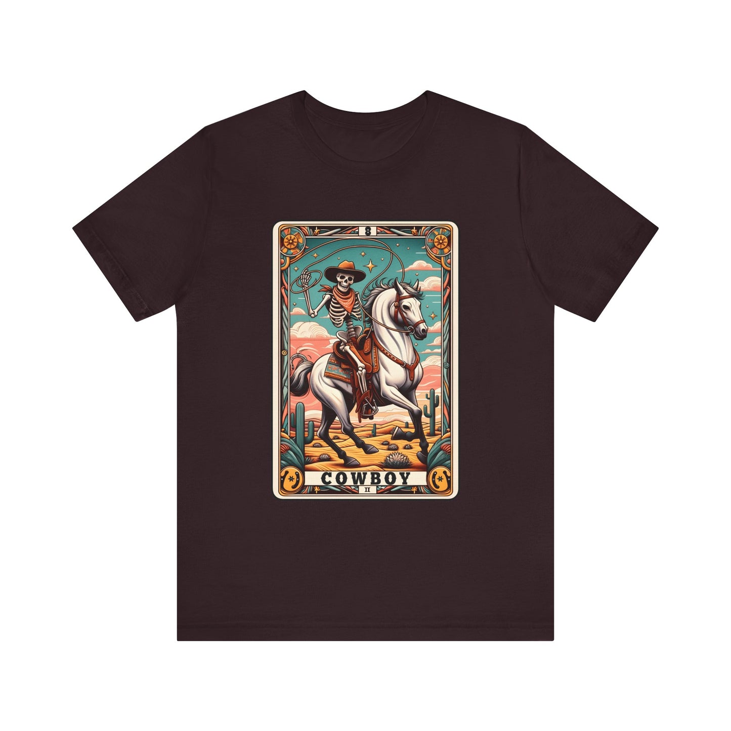 Cowboy Skeleton Tarot Card Shirt – Western Howdy Texas Rodeo Tee