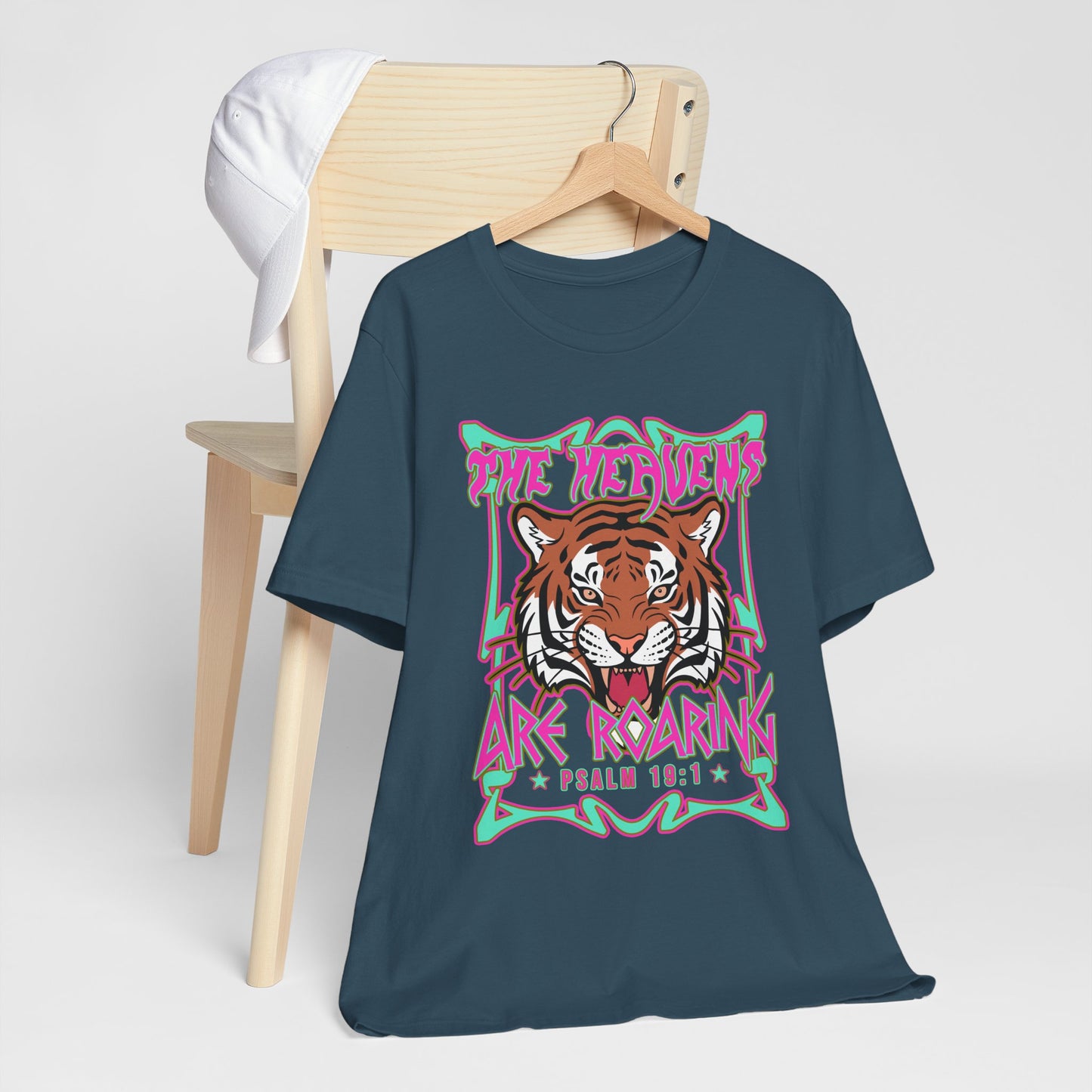 The Heavens Are Roaring Shirt – Psalm 19:1 Tiger Christian Faith Tee