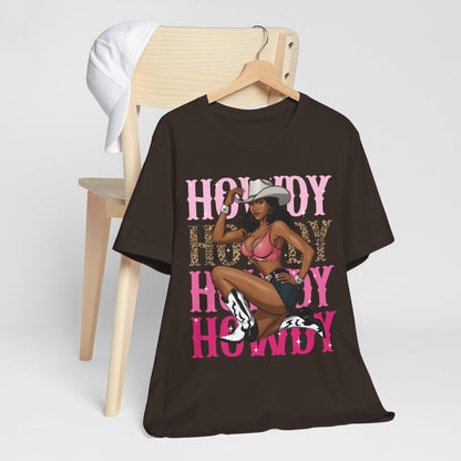 Howdy Black Cowgirl Shirt – Western Melanin Rodeo Queen Texas Tee