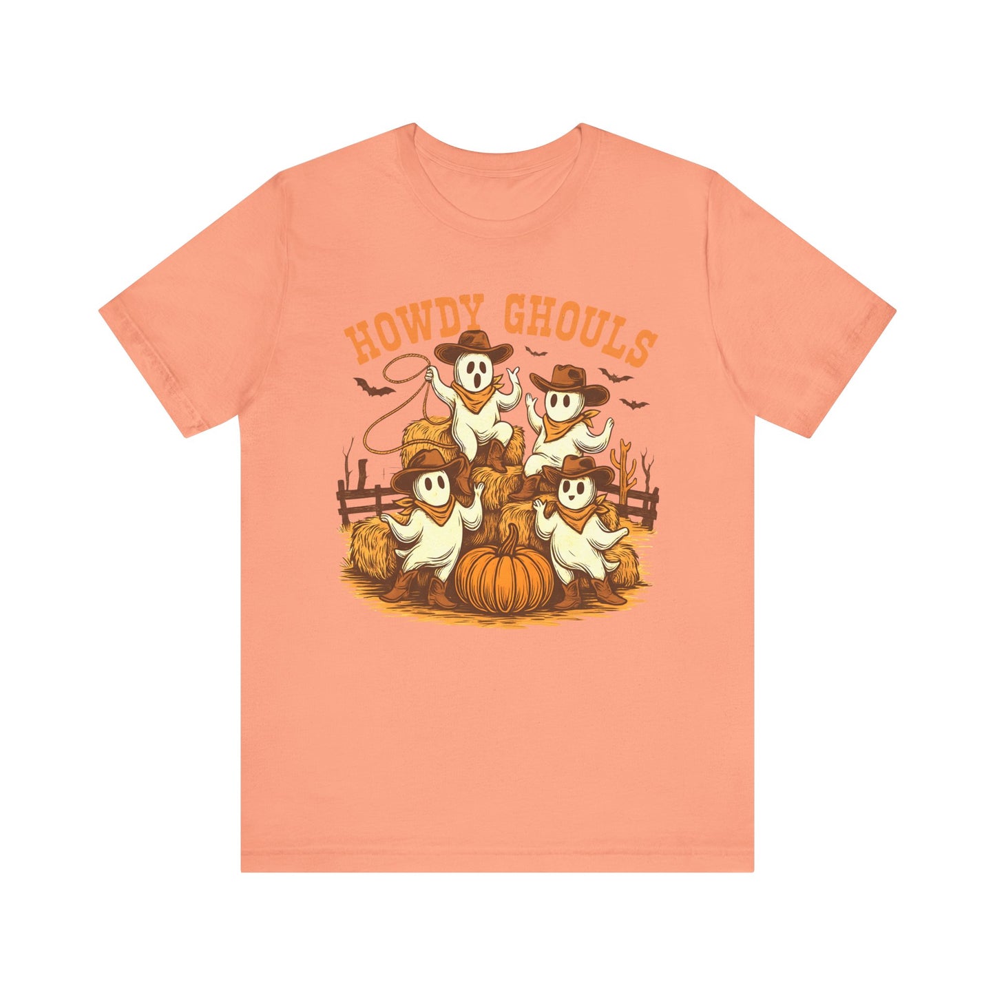 Howdy Ghouls Shirt – Cute Ghost Cowboy Halloween Tee, Western Rodeo Texas Fall Outfit