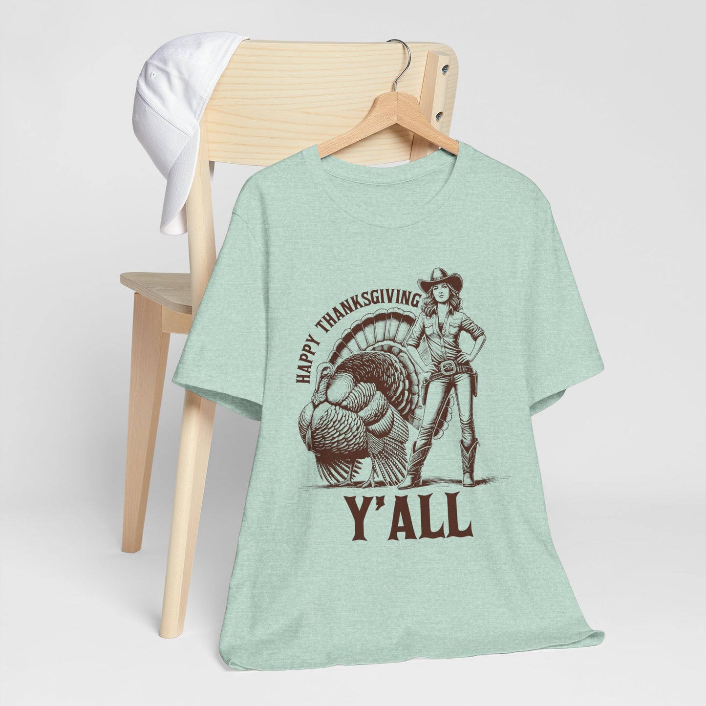 Happy Thanksgiving Y’all Shirt – Western Cowgirl Turkey Country Rodeo Tee