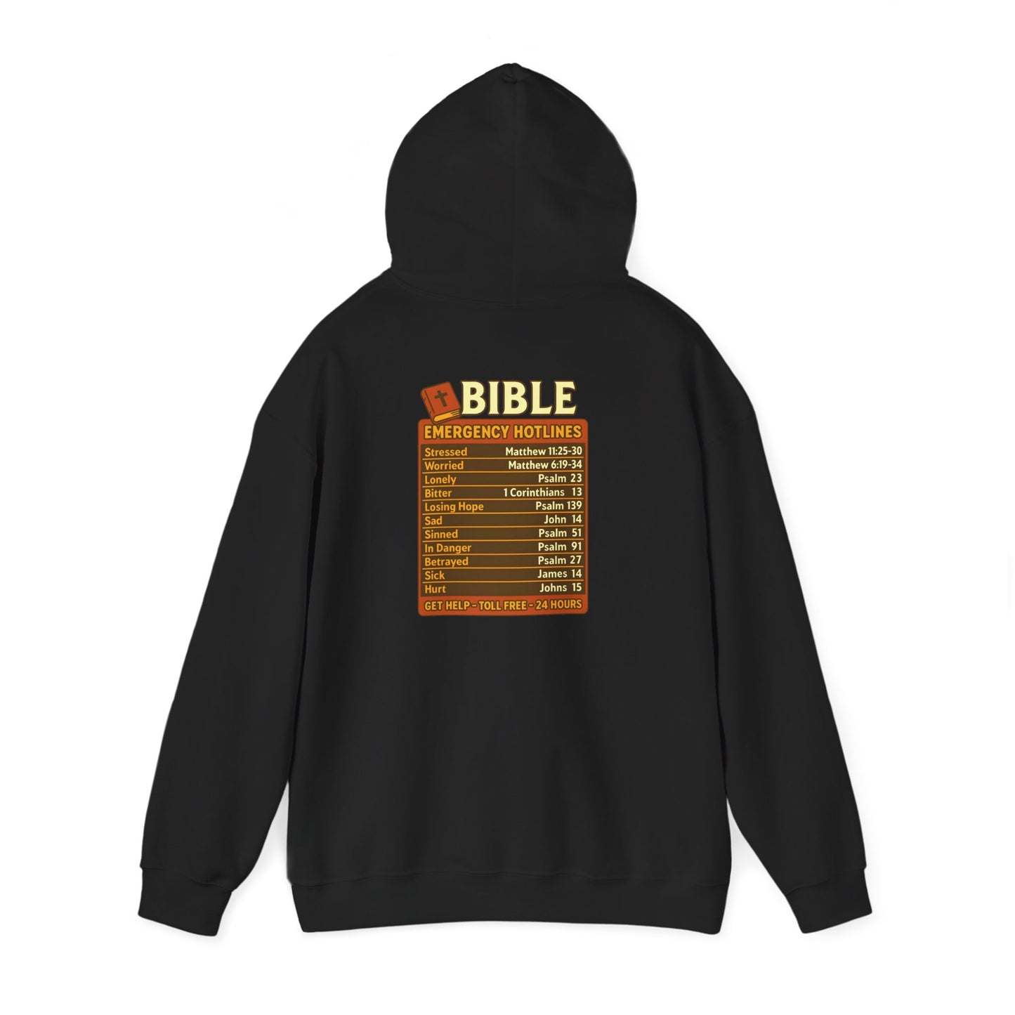 Bible Emergency Hotline Hoodie – Inspirational Christian God Faith Pullover
