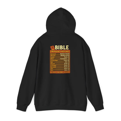 Bible Emergency Hotline Hoodie – Inspirational Christian God Faith Pullover