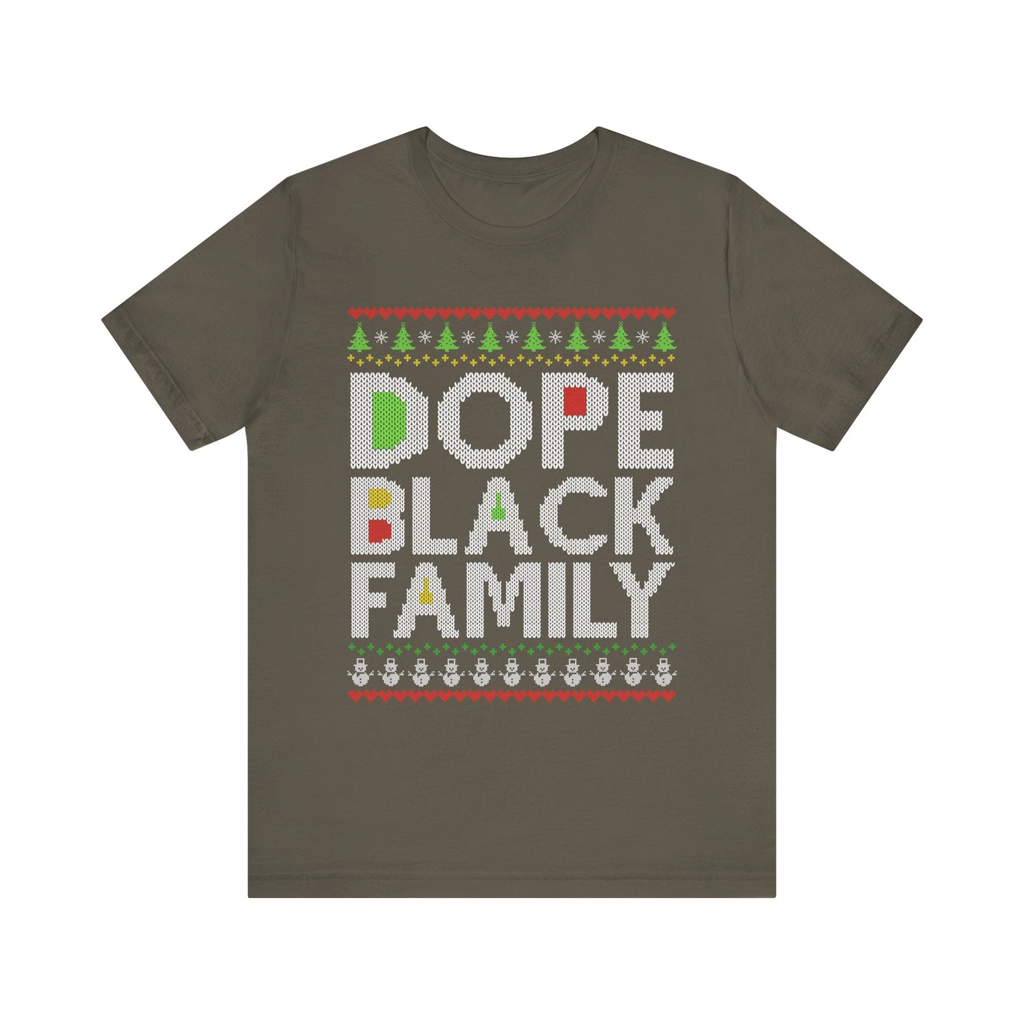 Dope Black Family Ugly Christmas Sweater – Afrocentric Holiday Shirt, Funny Matching Christmas Tee for Proud Black Families