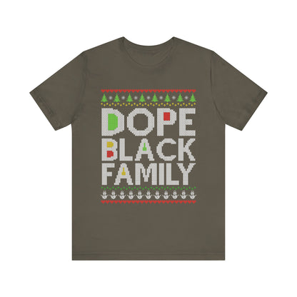 Dope Black Family Ugly Christmas Sweater – Afrocentric Holiday Shirt, Funny Matching Christmas Tee for Proud Black Families