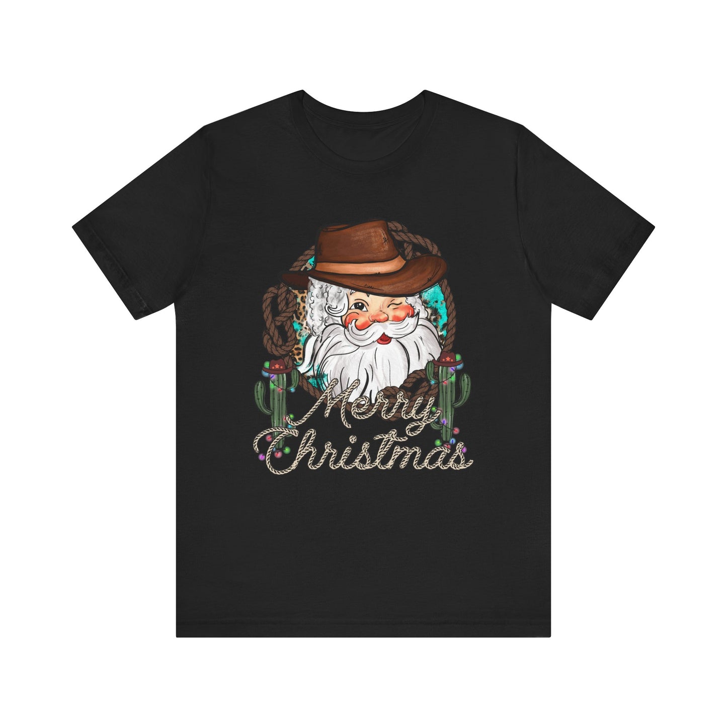 Merry Christmas Howdy Santa Shirt – Retro Western Cowboy Funny Holiday Pajama Tee