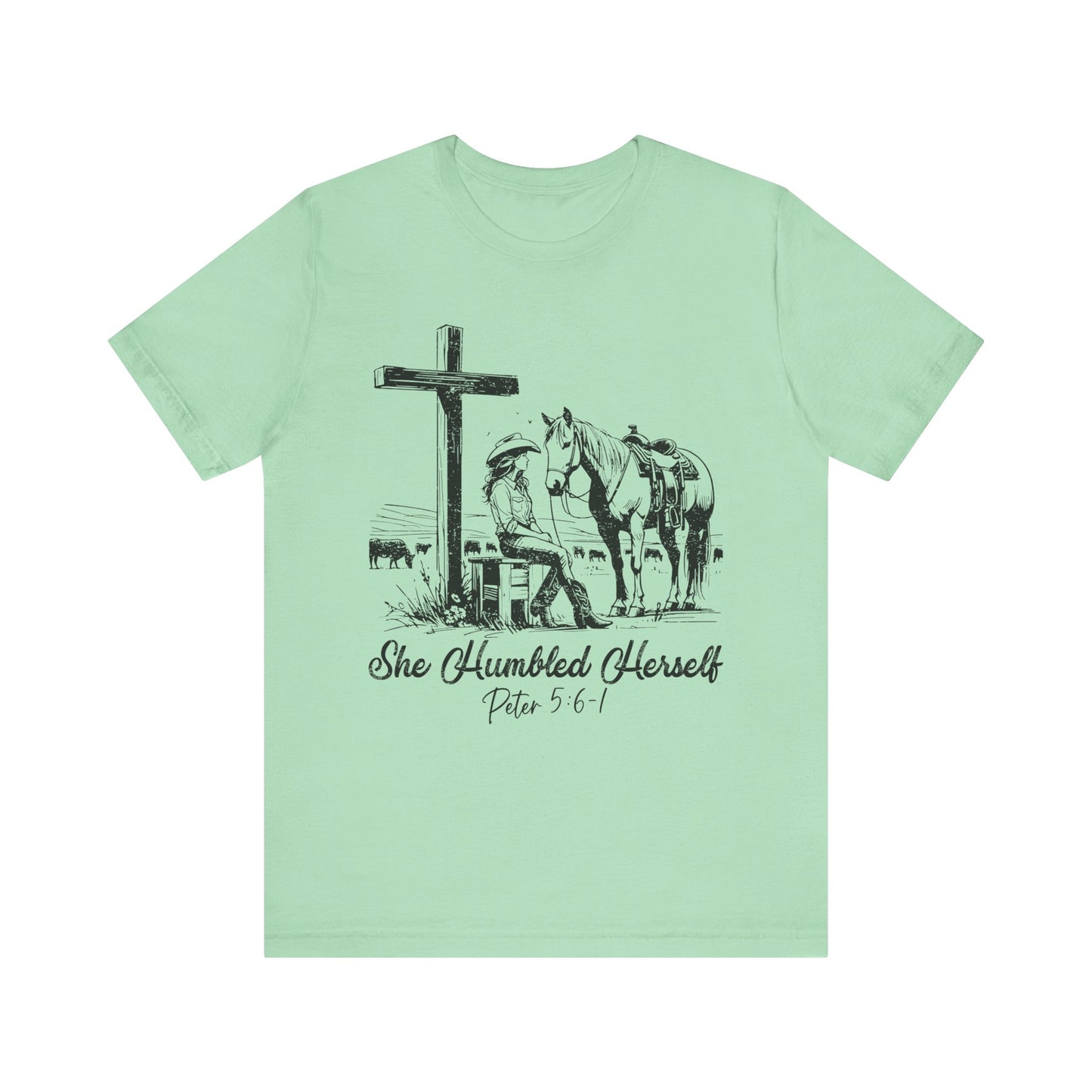 She Humbled Herself Shirt – Christian Faith Western Rodeo Country Tee