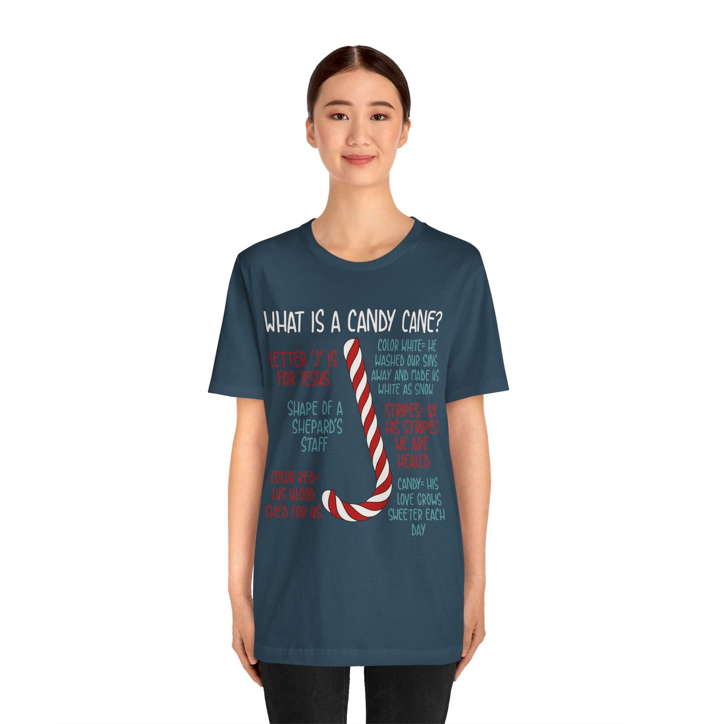 Candy Cane Christmas Christian Shirt – Believe Faith God Holiday Tee