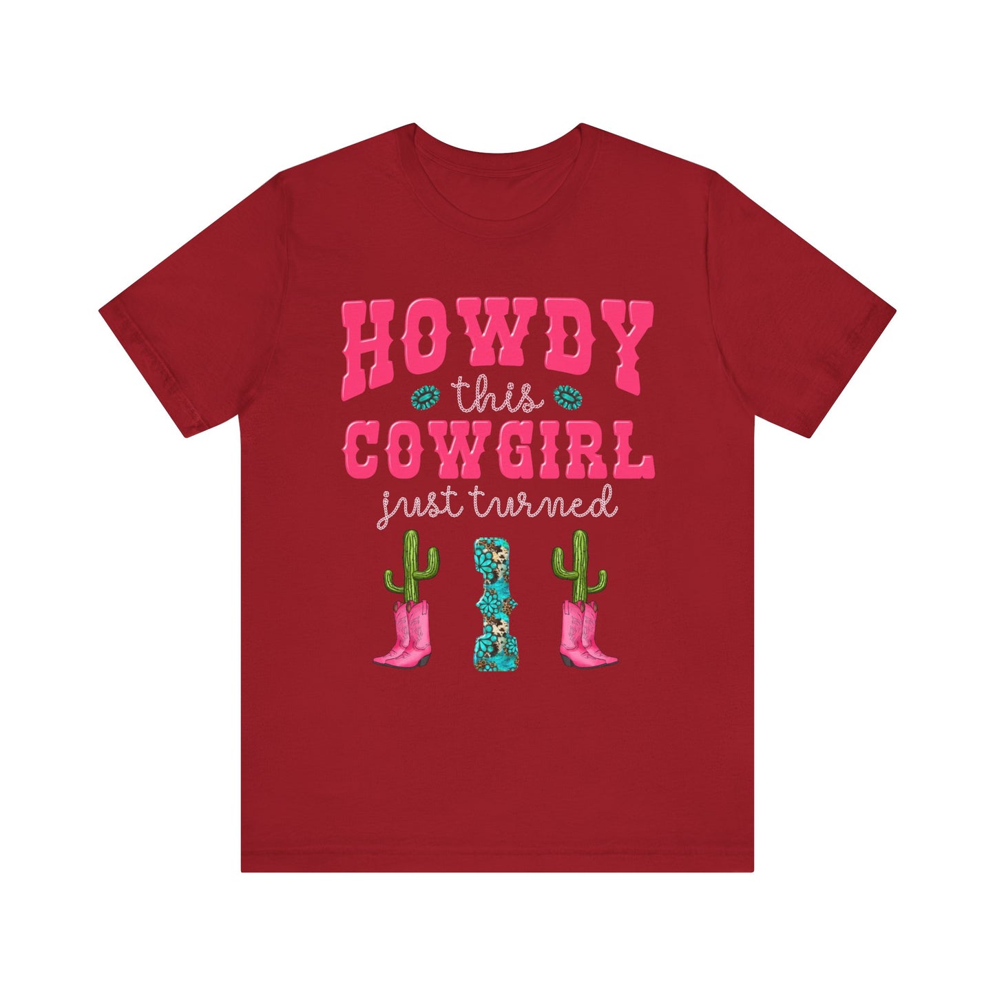 Howdy This Cowgirl Just Turned 1 Shirt – Western First Birthday Girl Rodeo Party Tee