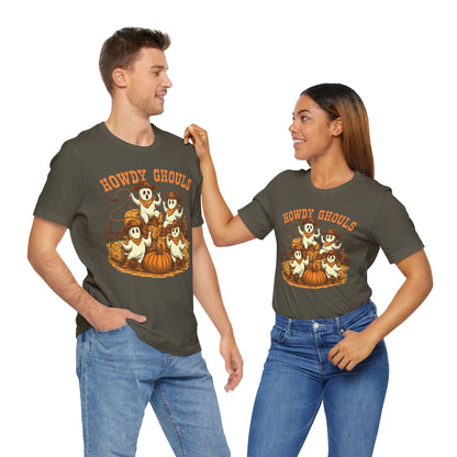 Howdy Ghouls Shirt – Cute Ghost Cowboy Halloween Tee, Western Rodeo Texas Fall Outfit