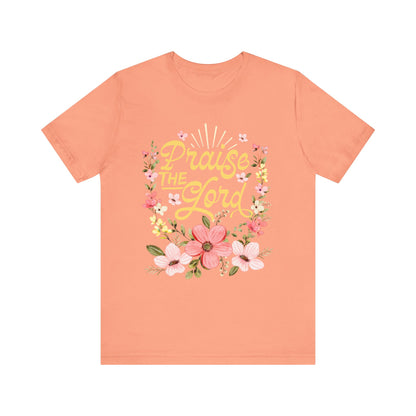 Praise the Lord Shirt – Christian Worship Groovy Retro Daisy Floral Faith Tee
