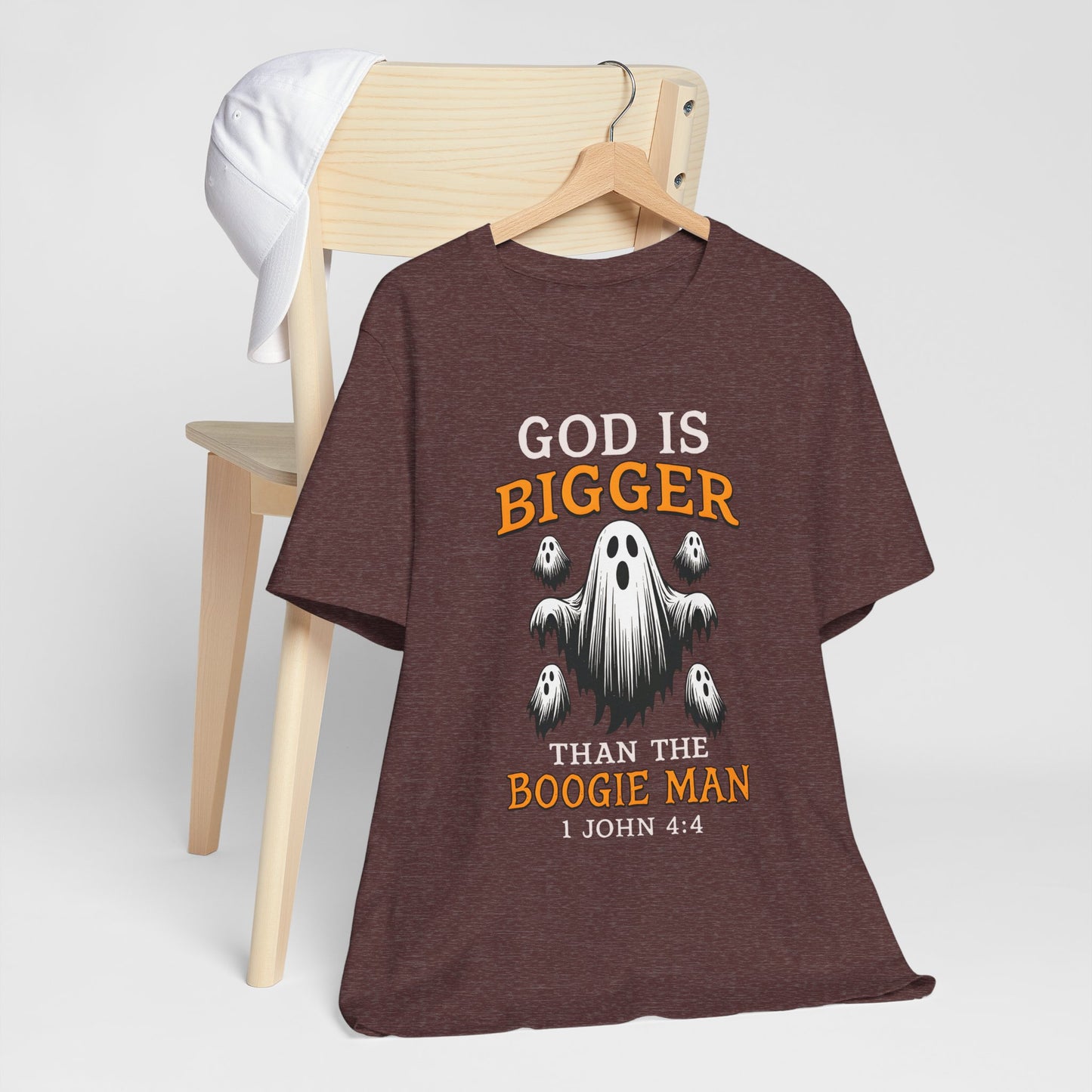 God Is Bigger Than the Boogie Man Shirt – Christian Ghost Halloween Faith Tee