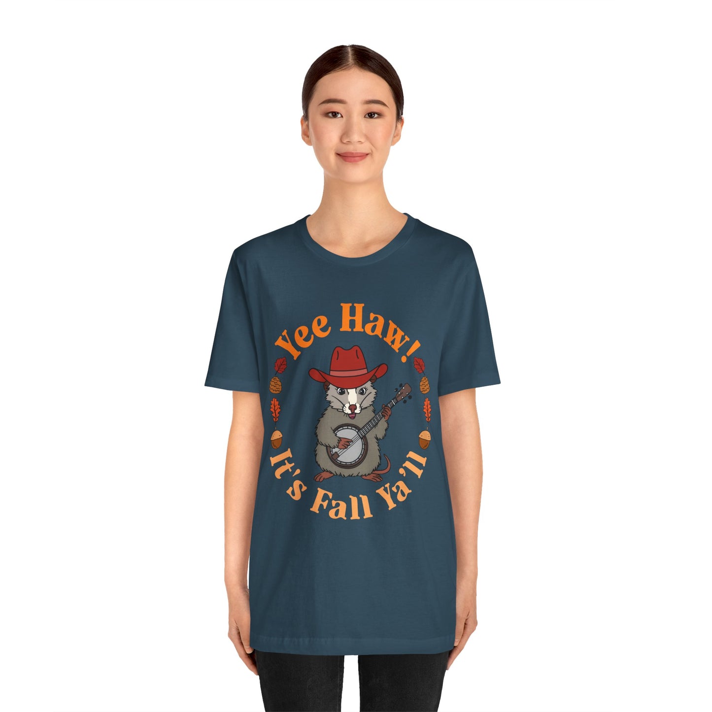 Yee Haw It’s Fall Y’all Shirt – Funny Possum Country Western Rodeo Tee