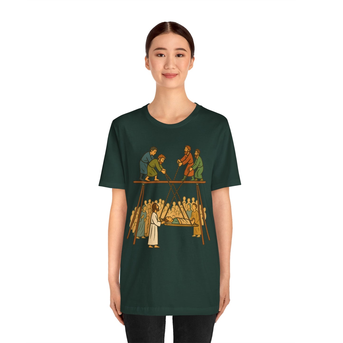 Faith of Four Shirt – Jesus Heals the Paralyzed Man Christian Story Tee