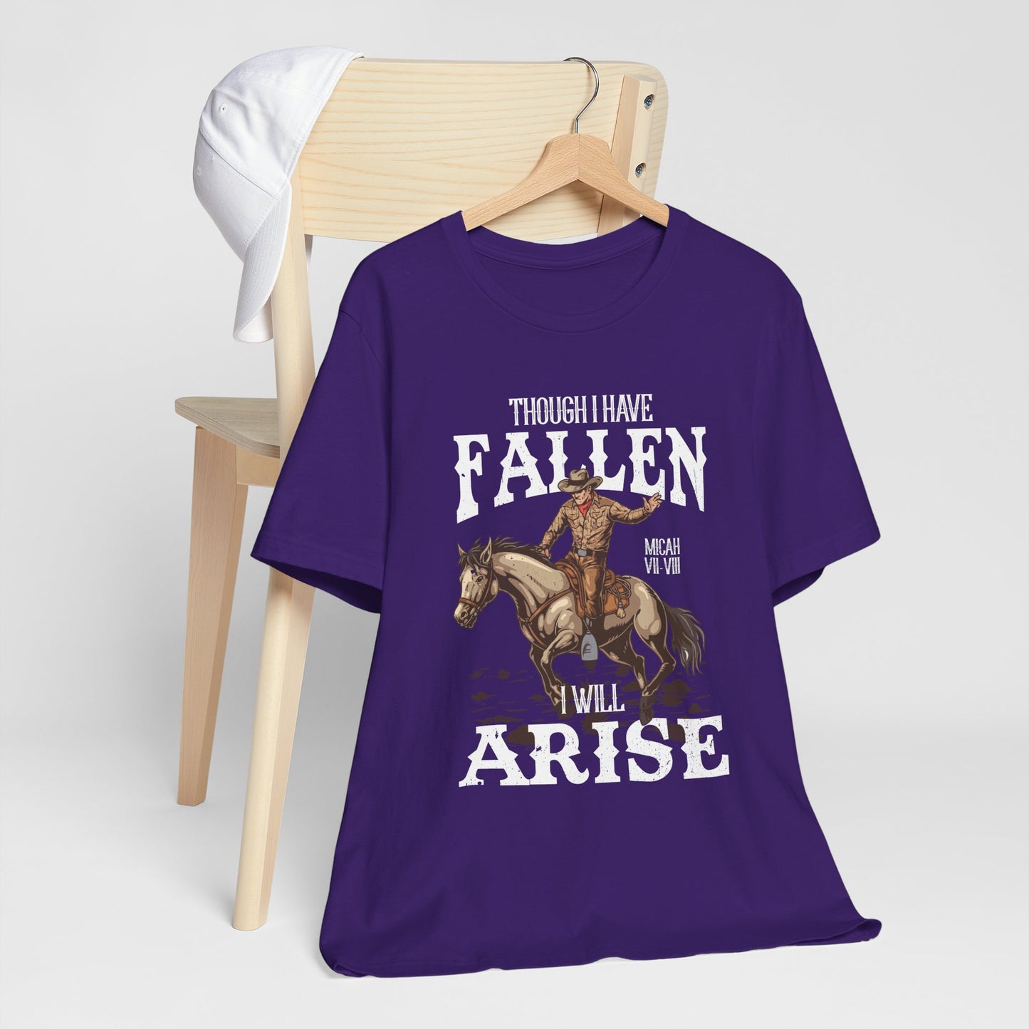 Though I Have Fallen I Will Arise Shirt – Western Rodeo Christian Tee